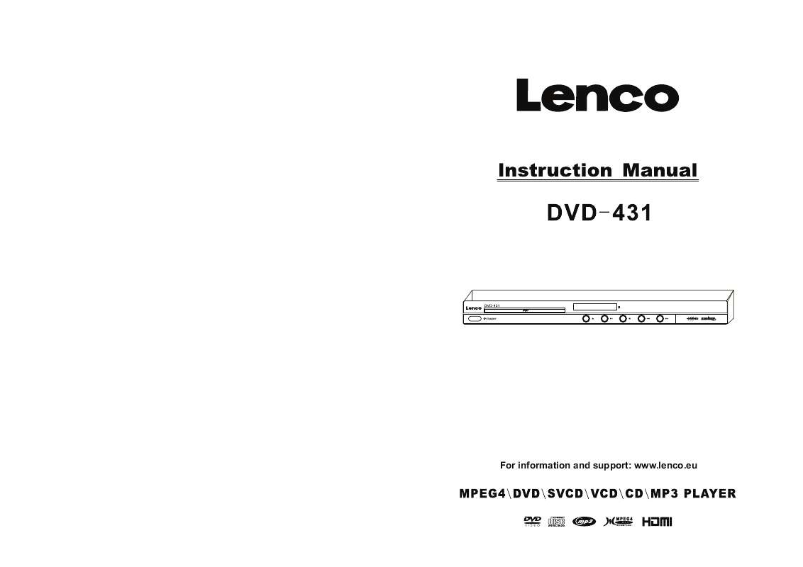 Guide utilisation LENCO DVD-431  de la marque LENCO