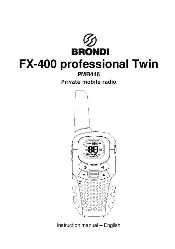 Guide utilisation BRONDI FX-4000  de la marque BRONDI