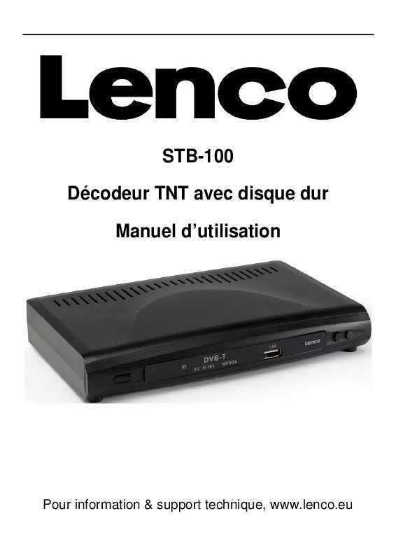 Guide utilisation  LENCO STB-100  de la marque LENCO