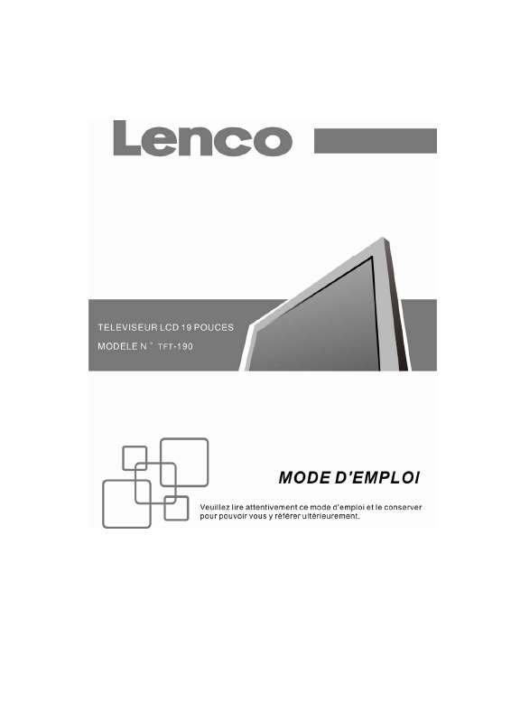 Guide utilisation LENCO TFT-190  de la marque LENCO
