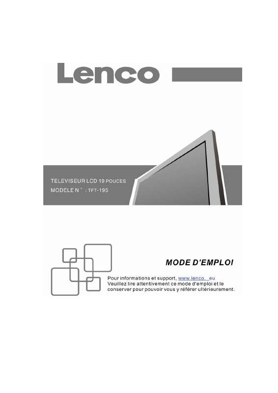 Guide utilisation LENCO TFT-195  de la marque LENCO