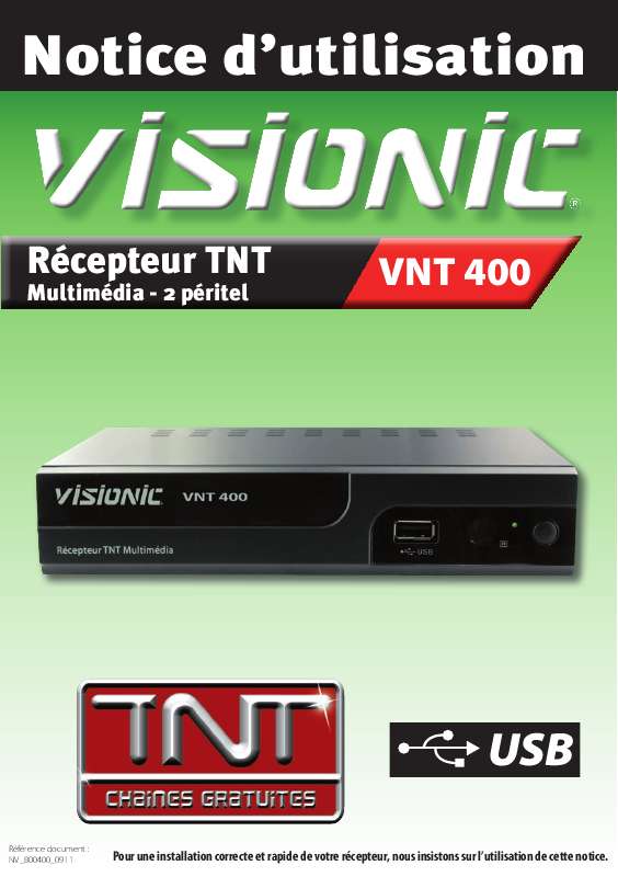 Guide utilisation VISIONIC VNT 400  de la marque VISIONIC