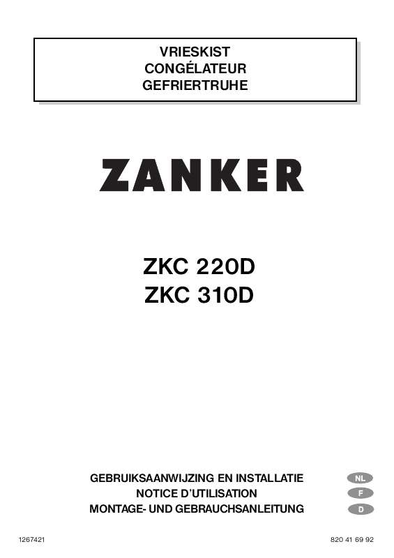 Guide utilisation ZANKER ZKC220D de la marque ZANKER