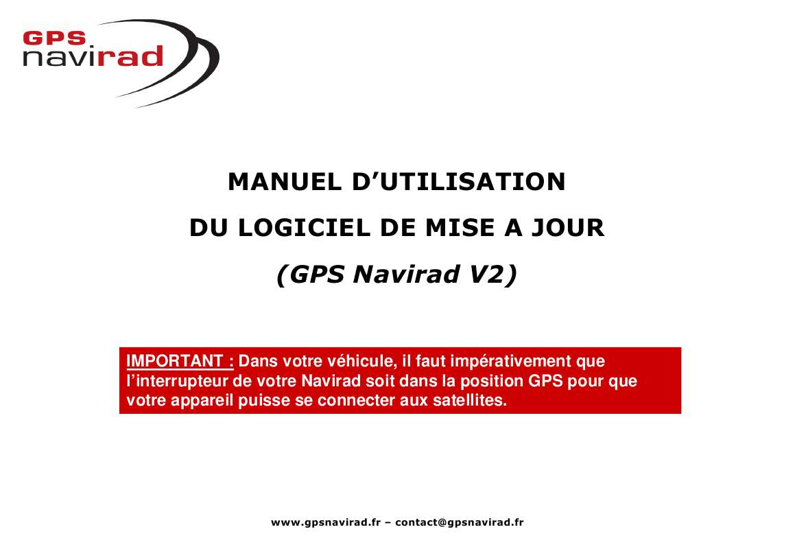Guide utilisation NAVIRAD GPS NAVIRAD V2  de la marque NAVIRAD