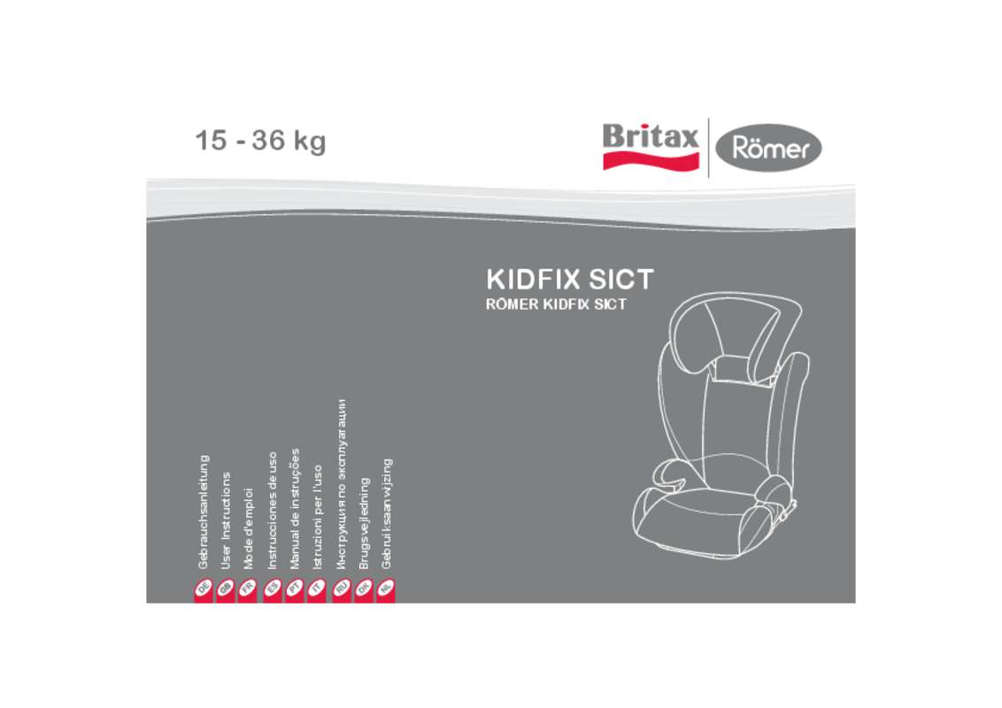 Guide utilisation  BRITAX KIDFIX SICT  de la marque BRITAX