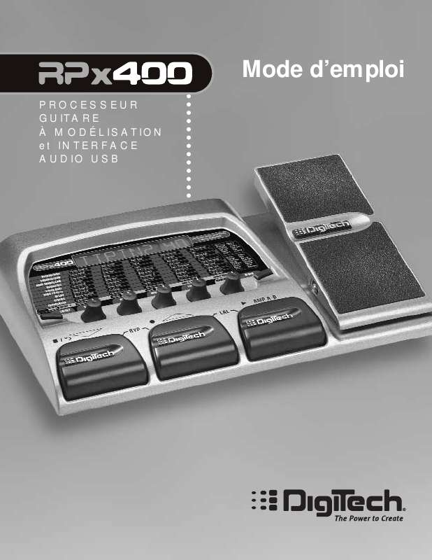 Guide utilisation  DIGITECH RPX400  de la marque DIGITECH