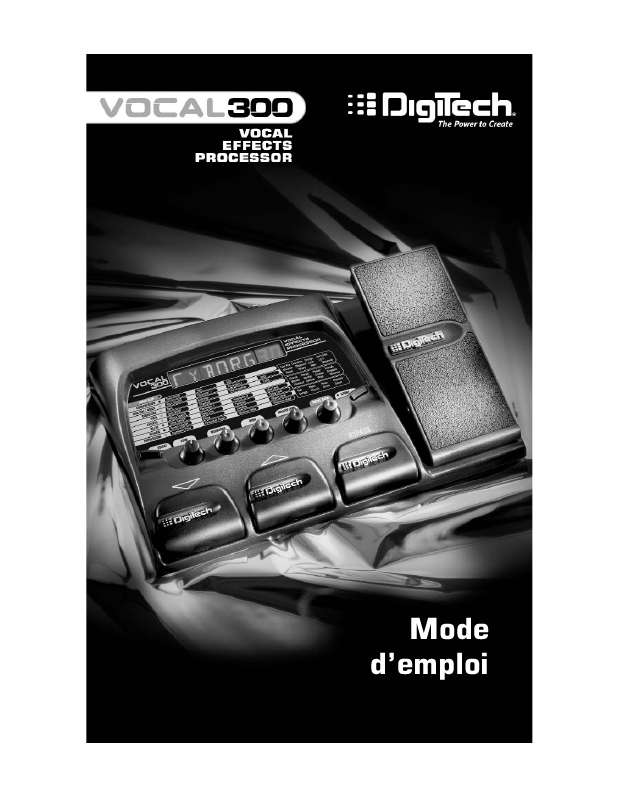 Guide utilisation  DIGITECH VOCAL 300  de la marque DIGITECH