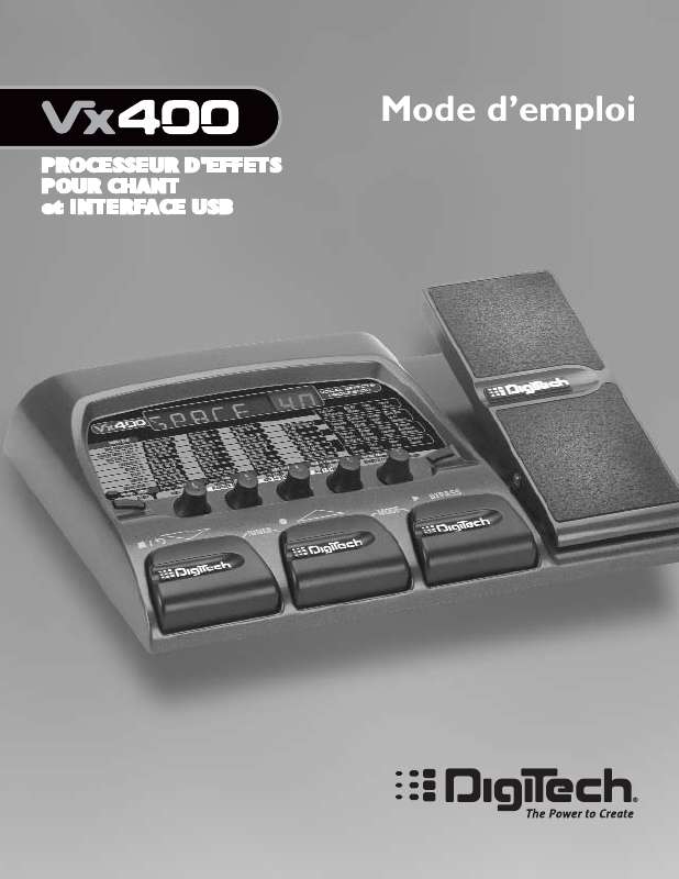 Guide utilisation  DIGITECH VX400  de la marque DIGITECH