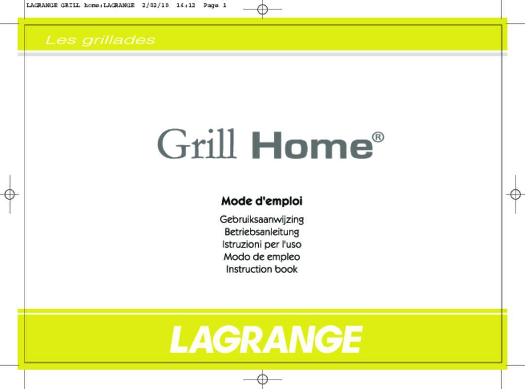 Guide utilisation  LAGRANGE BARBECUE GRILL HOME  de la marque LAGRANGE