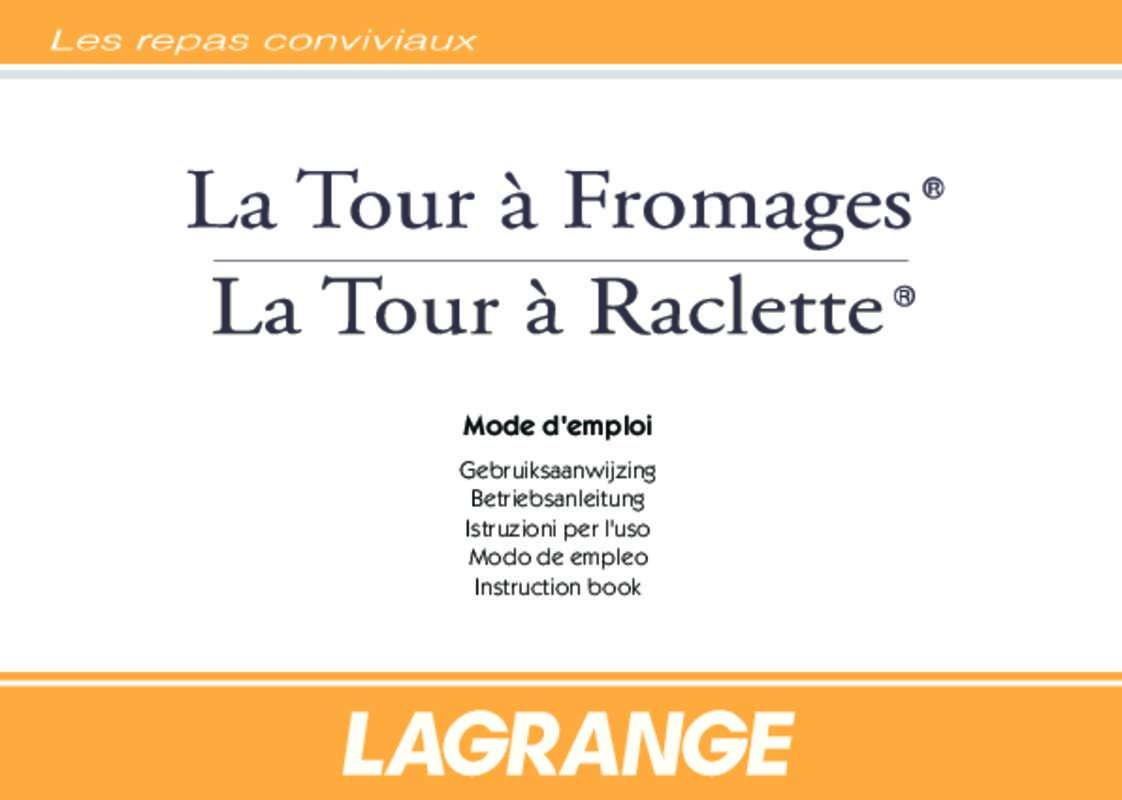Guide utilisation LAGRANGE TOUR A FROMAGES 149006  de la marque LAGRANGE