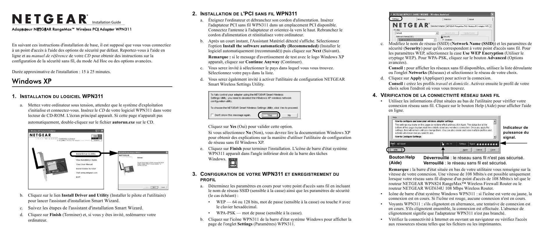 Guide utilisation  NETGEAR WPN311  de la marque NETGEAR