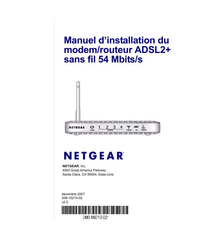 Guide utilisation NETGEAR DG834GV4  de la marque NETGEAR