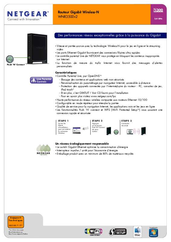 Guide utilisation NETGEAR WNR3500  de la marque NETGEAR