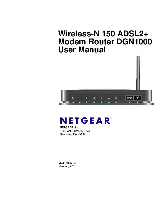 Guide utilisation NETGEAR DGN1000  de la marque NETGEAR