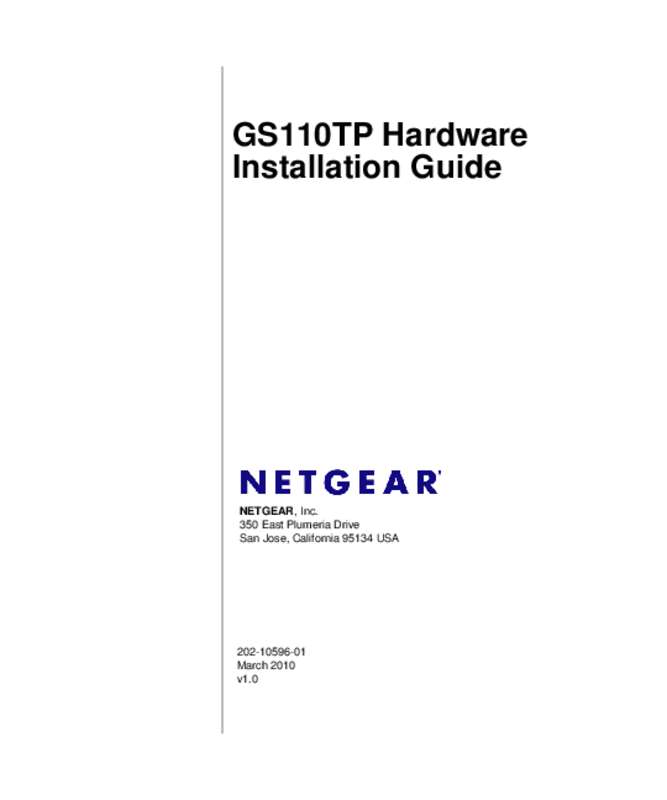 Guide utilisation NETGEAR GS110TP  de la marque NETGEAR