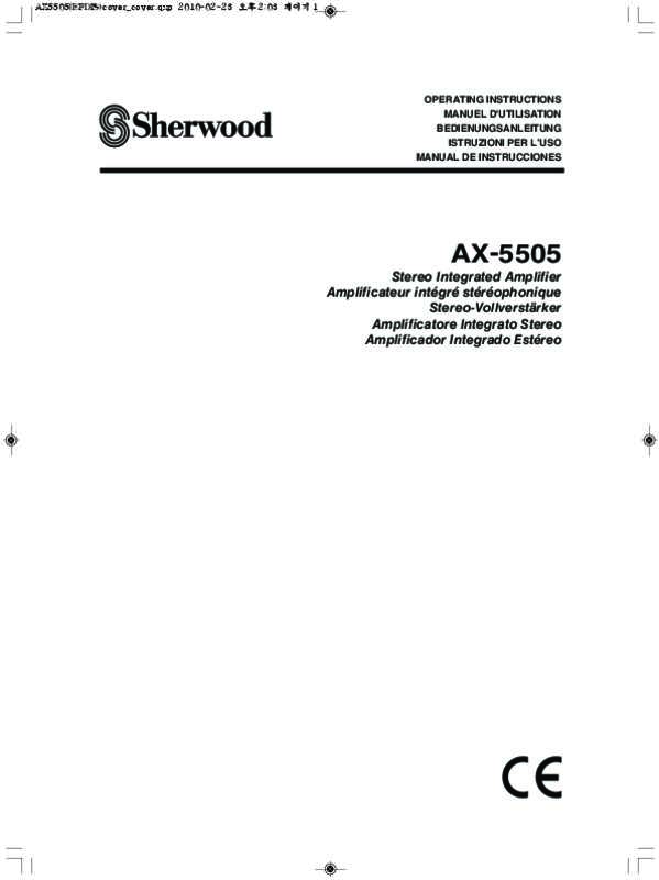 Guide utilisation SHERWOOD AX-5505  de la marque SHERWOOD