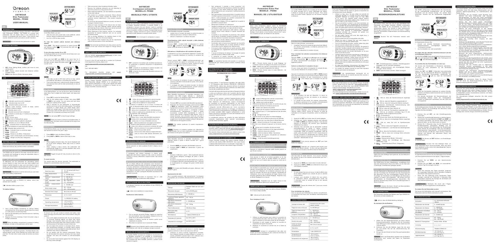 Guide utilisation  OREGON PE980  de la marque OREGON