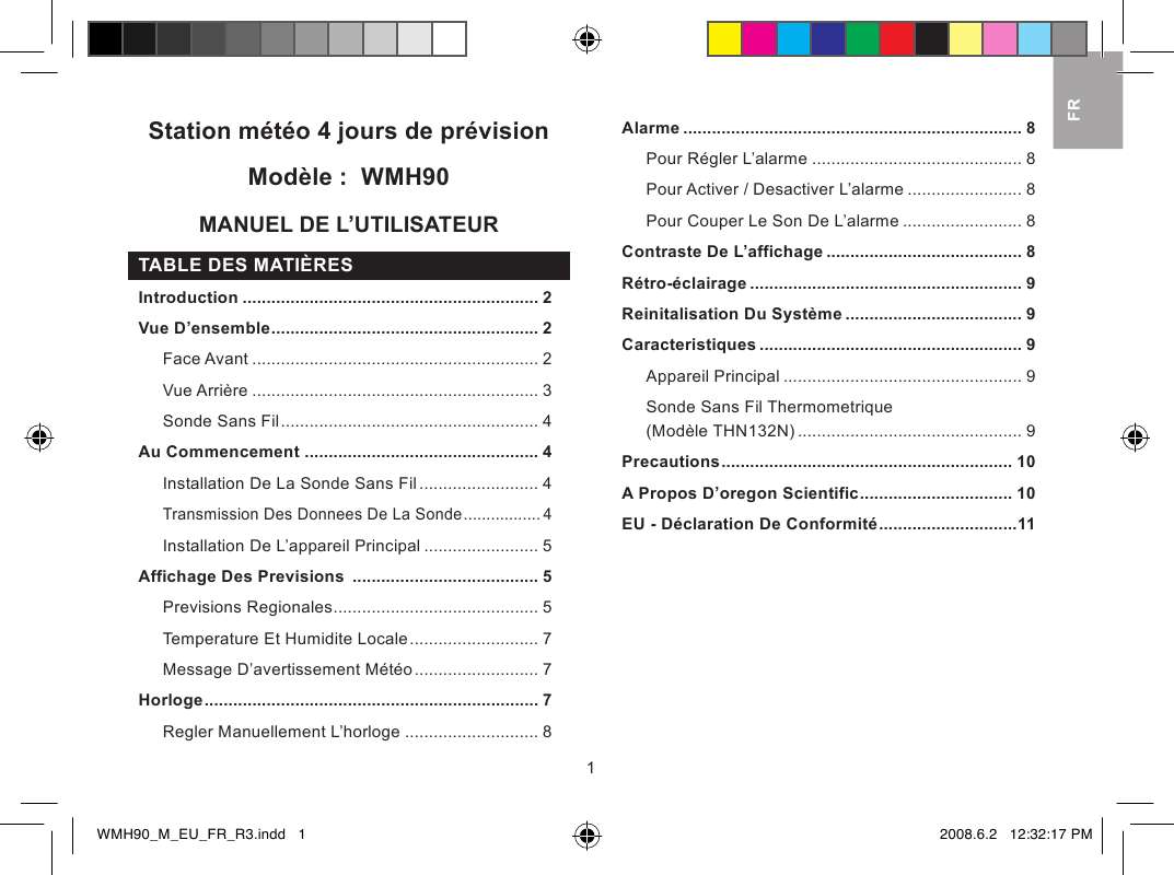 Guide utilisation OREGON WMH90  de la marque OREGON