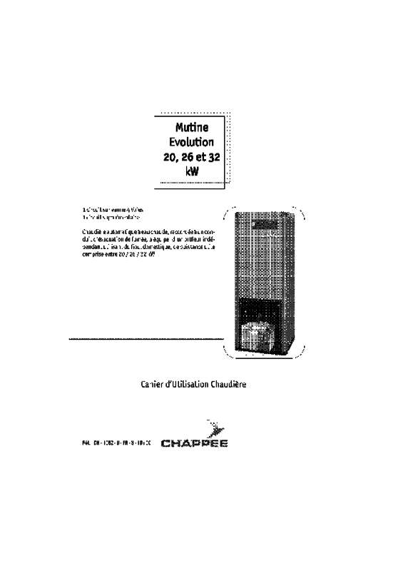 Guide utilisation CHAPPEE MUTINE CF 26 KW  de la marque CHAPPEE