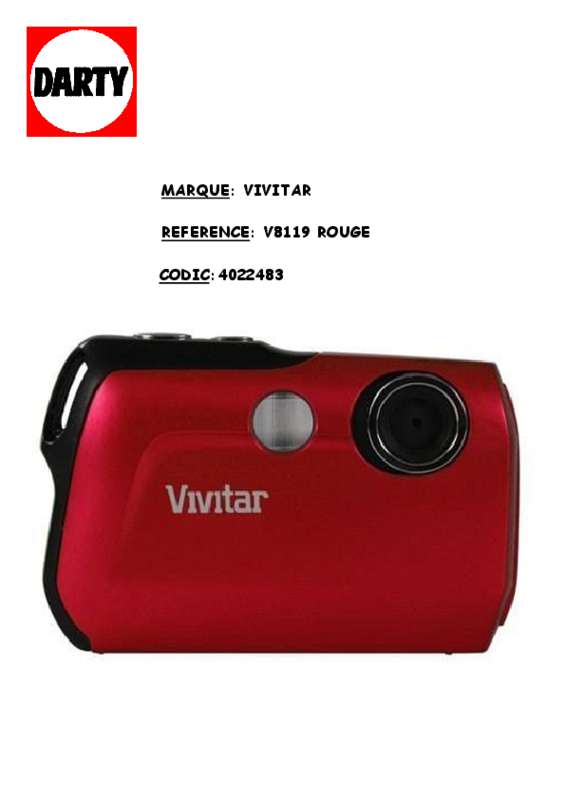 Guide utilisation VIVITAR V8119  de la marque VIVITAR