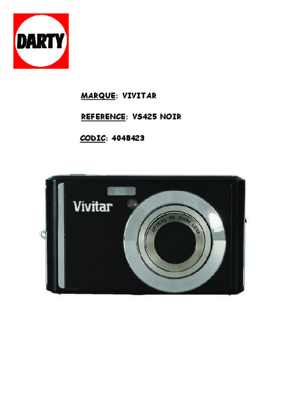 Guide utilisation VIVITAR VS425  de la marque VIVITAR