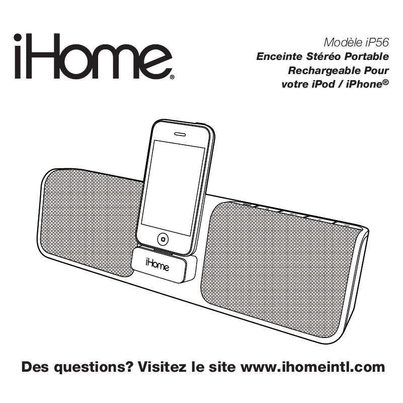 Guide utilisation  IHOME IP56  de la marque IHOME
