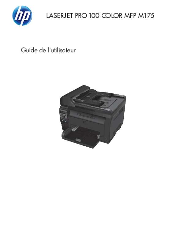 Guide utilisation HP LASERJET PRO 100 MFP M175A (CE865A)  de la marque HP