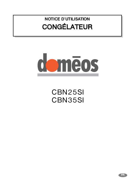 Guide utilisation DOMEOS CBN25SI de la marque DOMEOS