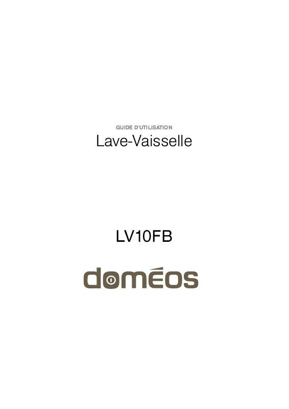 Guide utilisation  DOMEOS LV10FB  de la marque DOMEOS