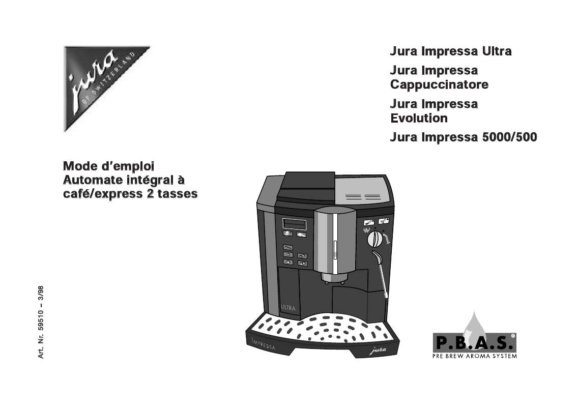 Guide utilisation JURA IMPRESSA 500 de la marque JURA