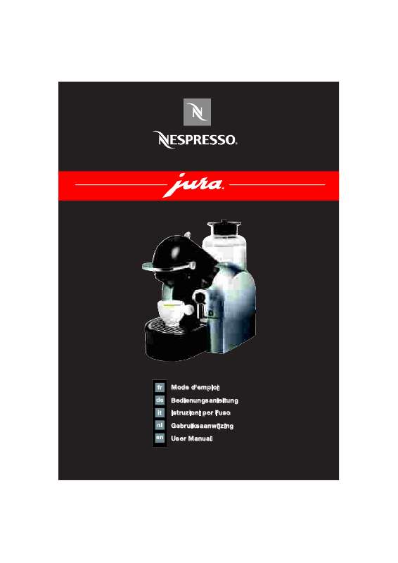 Guide utilisation JURA NESPRESSO N5 de la marque JURA