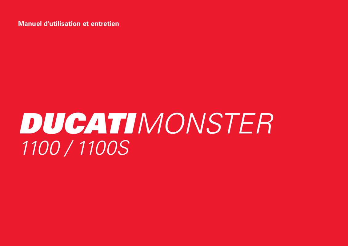 Guide utilisation  DUCATI MONSTER 1100  de la marque DUCATI
