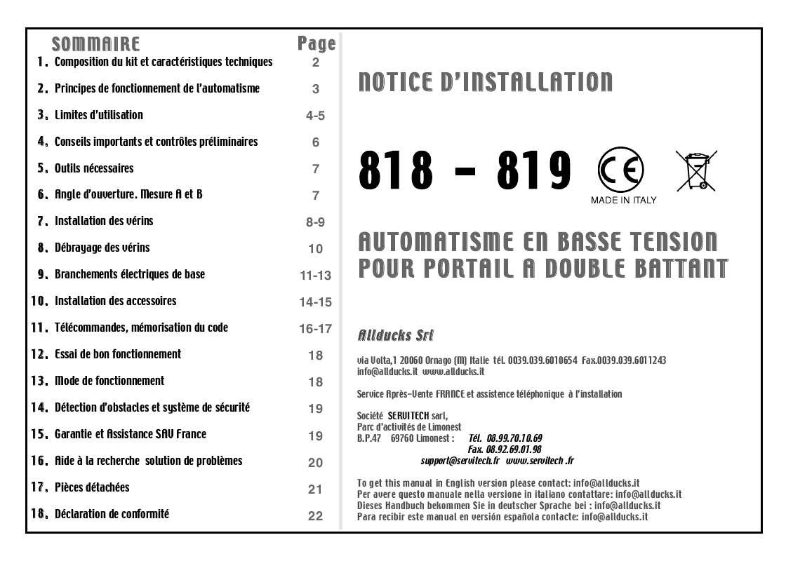 Guide utilisation  DUCATI HC818  de la marque DUCATI
