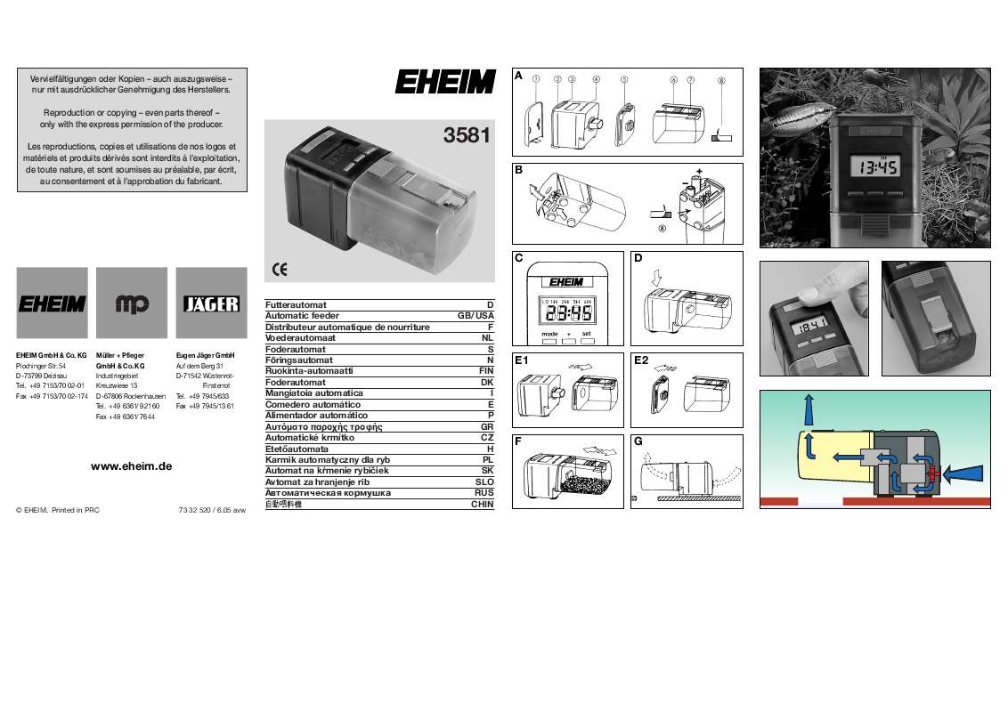 Guide utilisation  EHEIM 3581  de la marque EHEIM