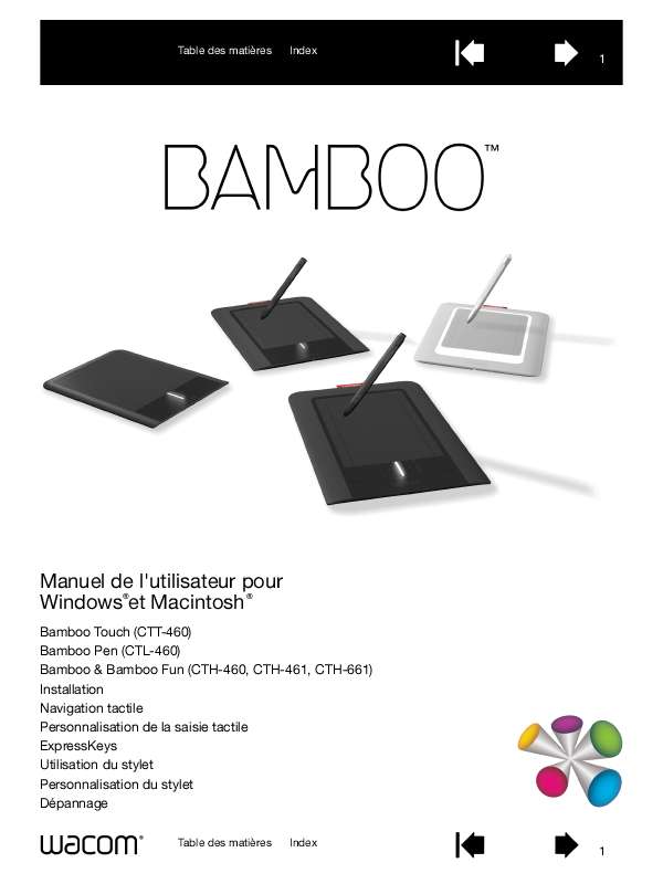 Guide utilisation WACOM BAMBOO PEN  de la marque WACOM
