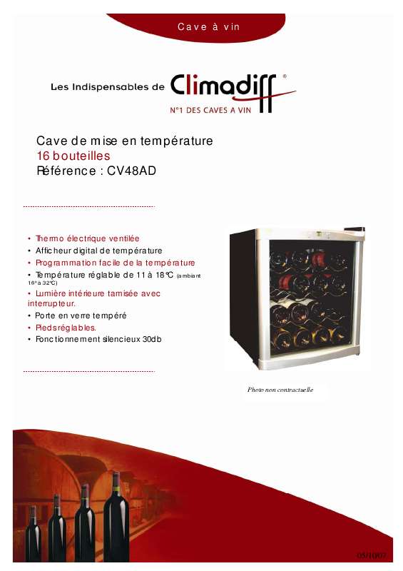 Guide utilisation CLIMADIFF CV48AD  de la marque CLIMADIFF