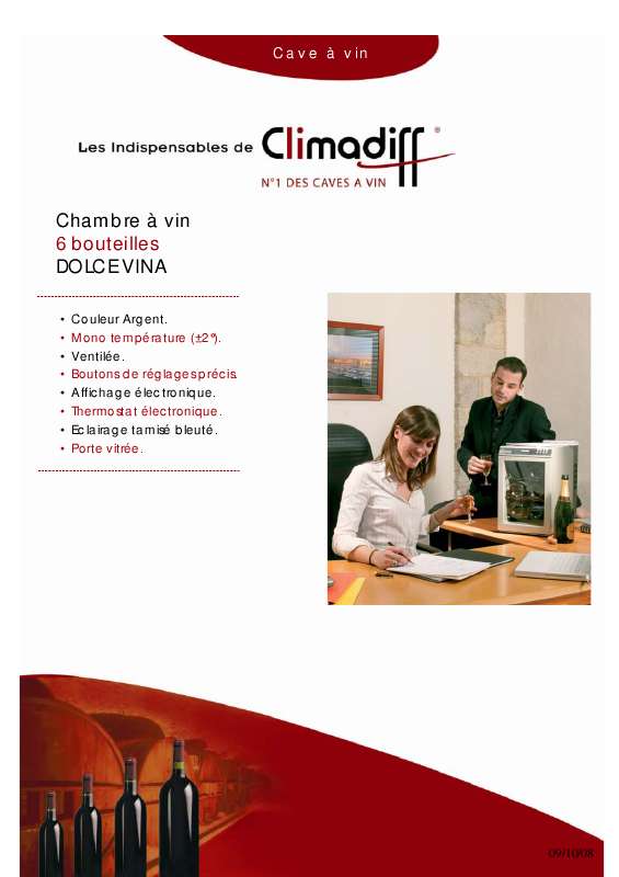 Guide utilisation CLIMADIFF DOLCE VINA  de la marque CLIMADIFF