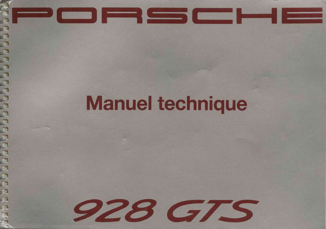 Guide utilisation PORSCHE 928 GTS  de la marque PORSCHE
