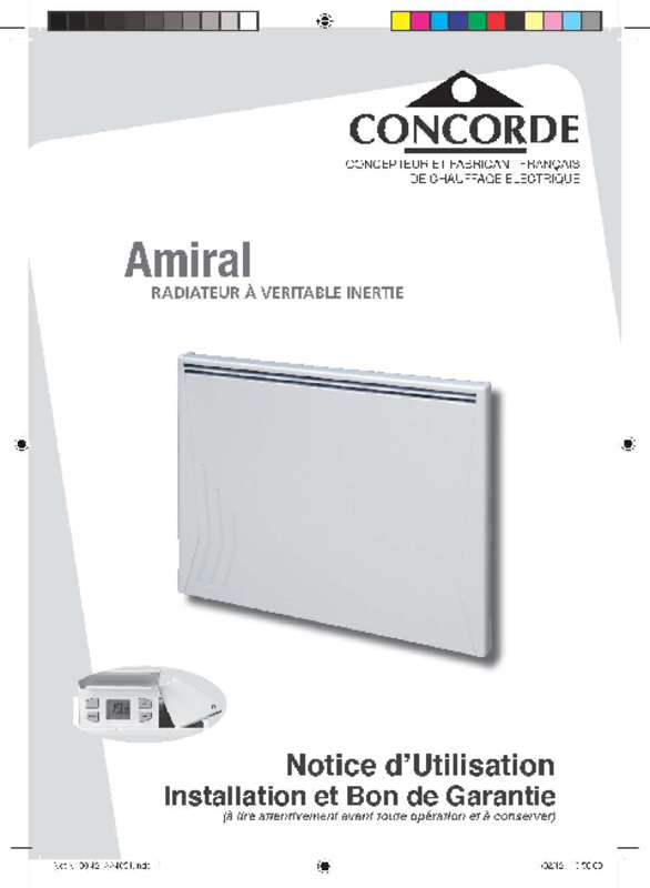 Guide utilisation CONCORDE AMIRAL  de la marque CONCORDE