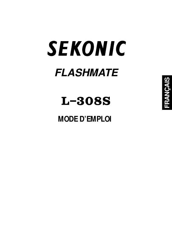 Guide utilisation  SEKONIC FLASHMATE L-308S  de la marque SEKONIC