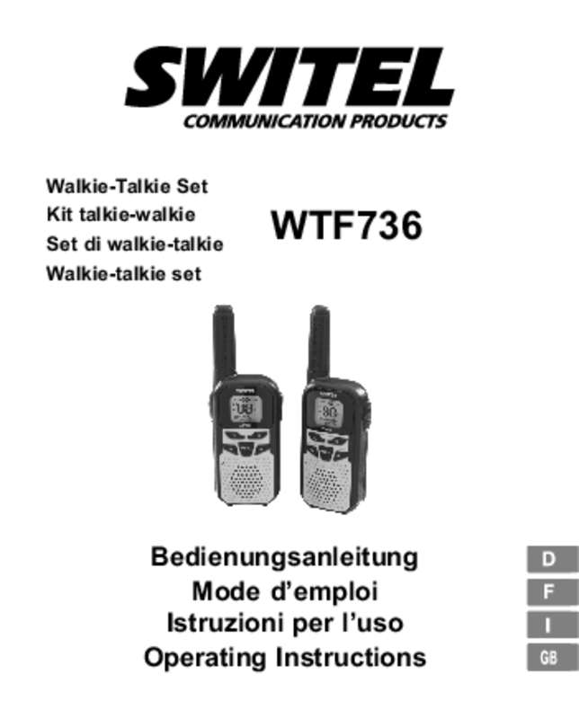 Guide utilisation SWITEL WTF 736  de la marque SWITEL