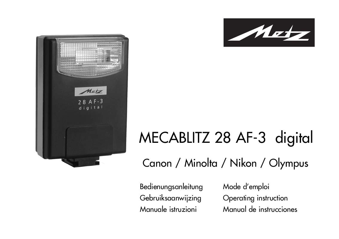 Guide utilisation  METZ MECABLITZ 28 AF-3 DIGITAL  de la marque METZ