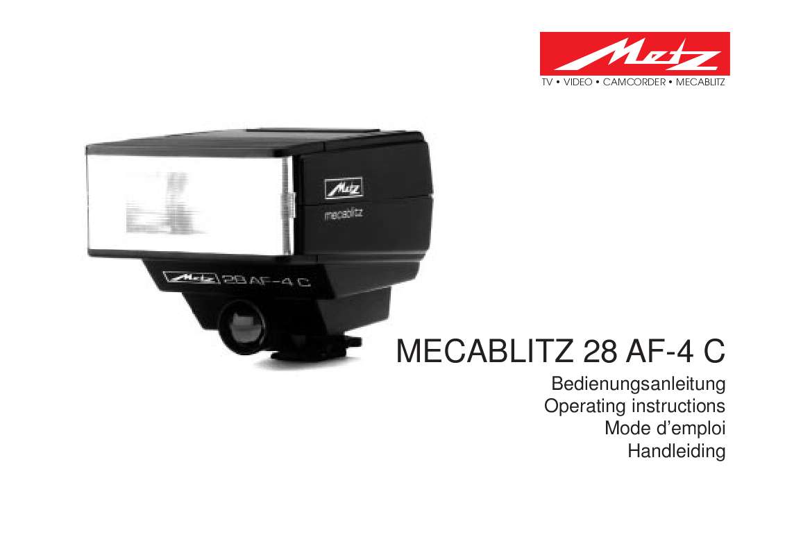 Guide utilisation  METZ MECABLITZ 28 AF-4 C  de la marque METZ