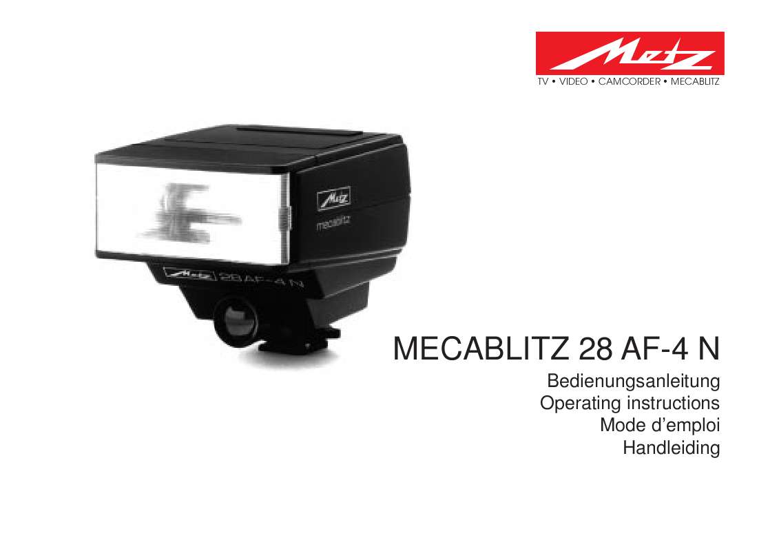 Guide utilisation  METZ MECABLITZ 28 AF-4 N  de la marque METZ