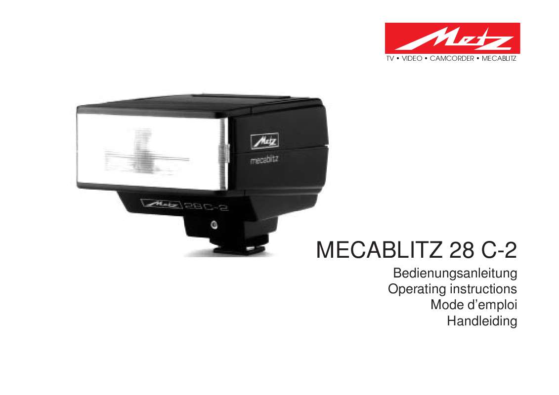 Guide utilisation  METZ MECABLITZ 28 C-2  de la marque METZ