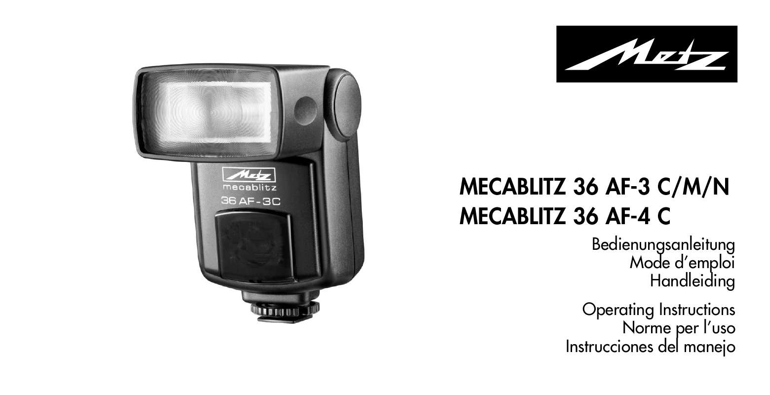 Guide utilisation  METZ MECABLITZ 36 AF-3 C  de la marque METZ
