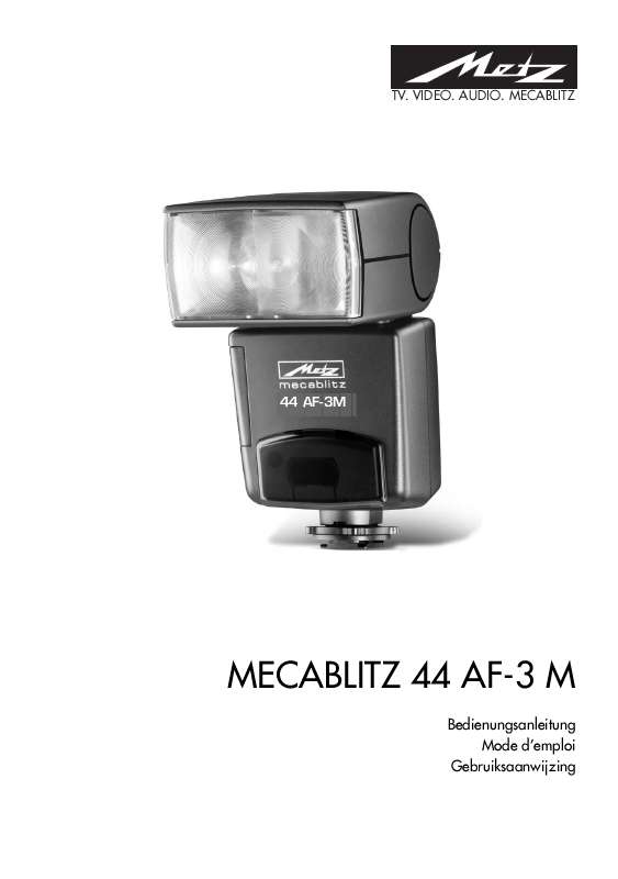 Guide utilisation  METZ MECABLITZ 44 AF-3 MINOLTA  de la marque METZ