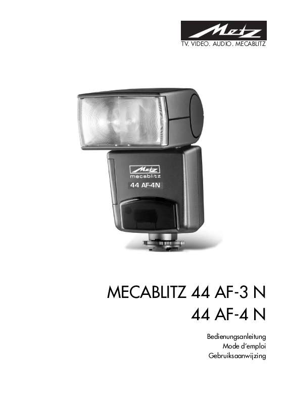 Guide utilisation  METZ MECABLITZ 44 AF-3 N  de la marque METZ