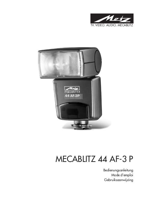 Guide utilisation  METZ MECABLITZ 44 AF-3 PENTAX  de la marque METZ