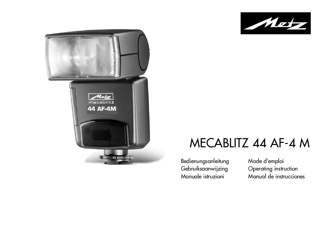 Guide utilisation  METZ MECABLITZ 44 AF-4 MINOLTA  de la marque METZ